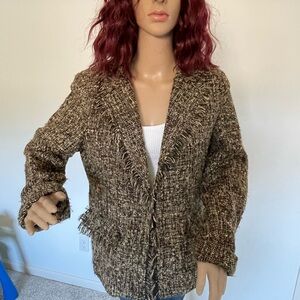 Women's Brown Tweed Blazer